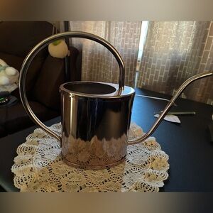 Vtg Rose Gold Metal Teleflora Indoor Watering Can